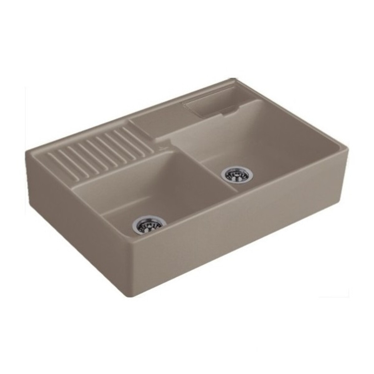 Evier cuisine Tradition Timber CeramicPlus avec vidage automatique