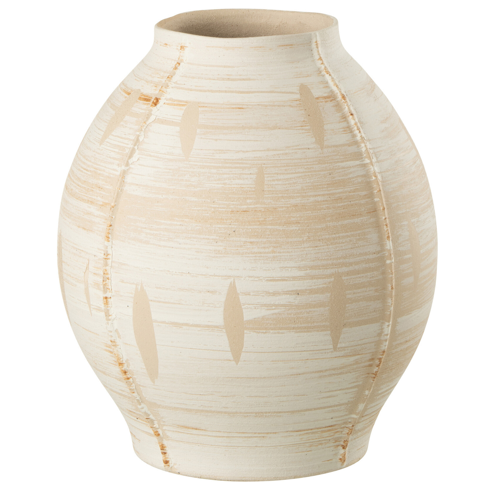 J-Line Vase Rond Pierre Beige Large