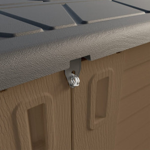 Armadio contenitore basso in resina marrone 125x73x104 cm – Andy