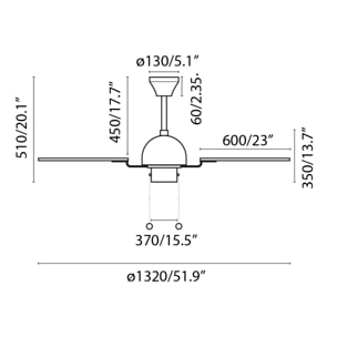 CUBA L ventilatore da soffitto oro vecchio