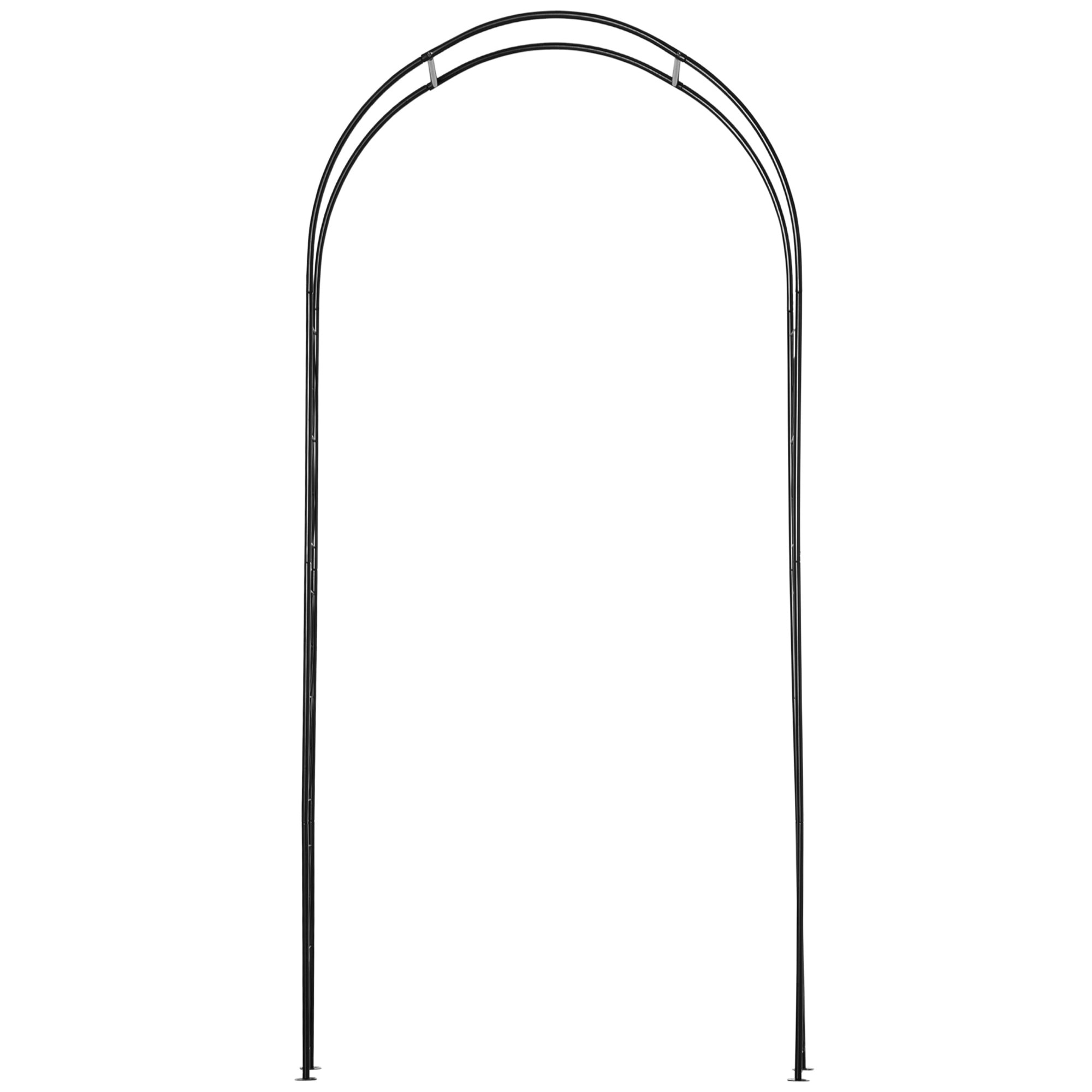 Arco de Jardín de Metal Arco de Rosas Arco de Boda Diseño Enrejado para Plantas Trepadoras para Decoración Patio Terraza 114x30x230 cm Negro