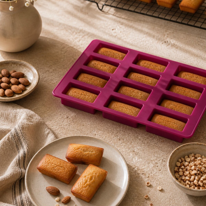 Moule 15 mini financiers en silicone