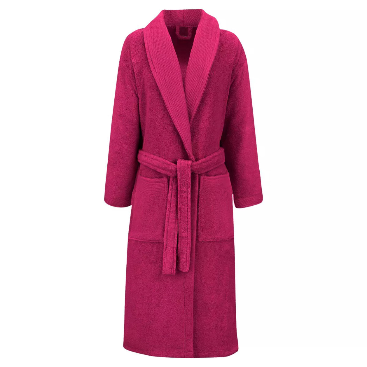 Peignoir pur coton 420 g/m² uni rose Elea fuchsia