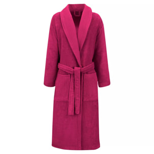 Peignoir pur coton 420 g/m² uni rose Elea fuchsia