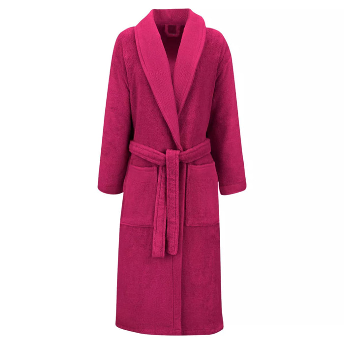 Peignoir pur coton 420 g/m² uni rose Elea fuchsia