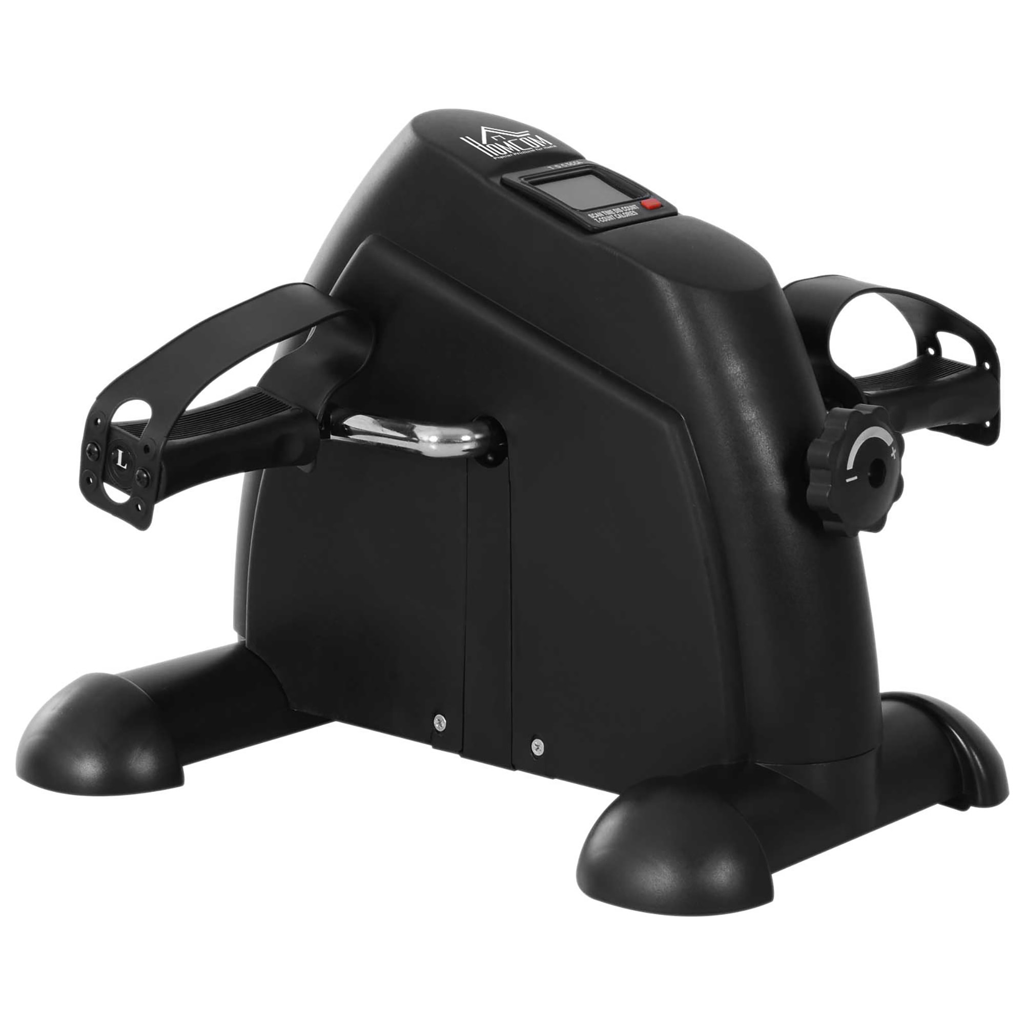 Mini vélo d'appartement pour jambes bras appareil de fitness avec écran LCD dim. 39L x 40l x 31H cm noir