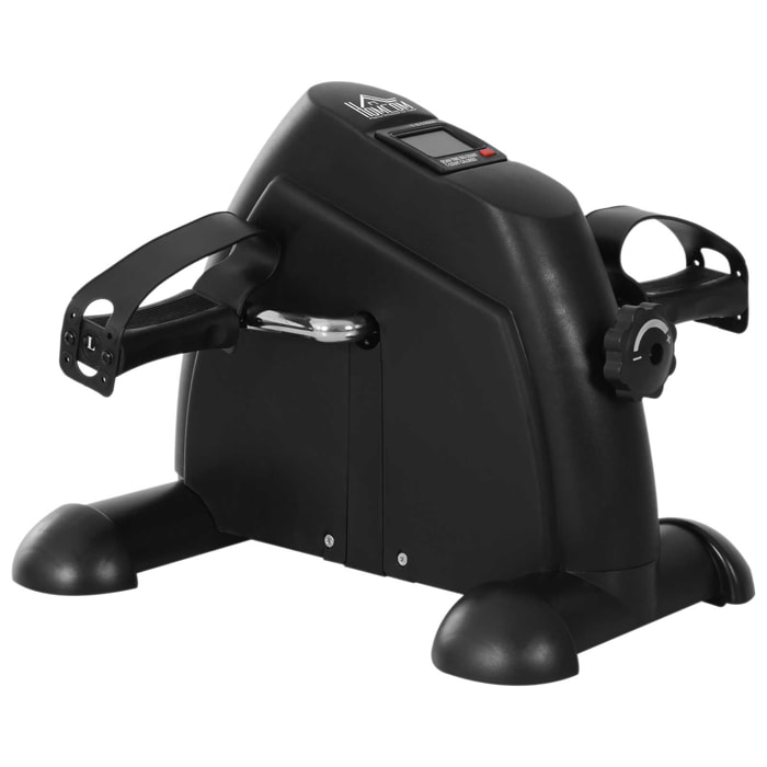 Mini vélo d'appartement pour jambes bras appareil de fitness avec écran LCD dim. 39L x 40l x 31H cm noir