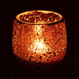 J-Line bougeoir Ali - verre - brun - small