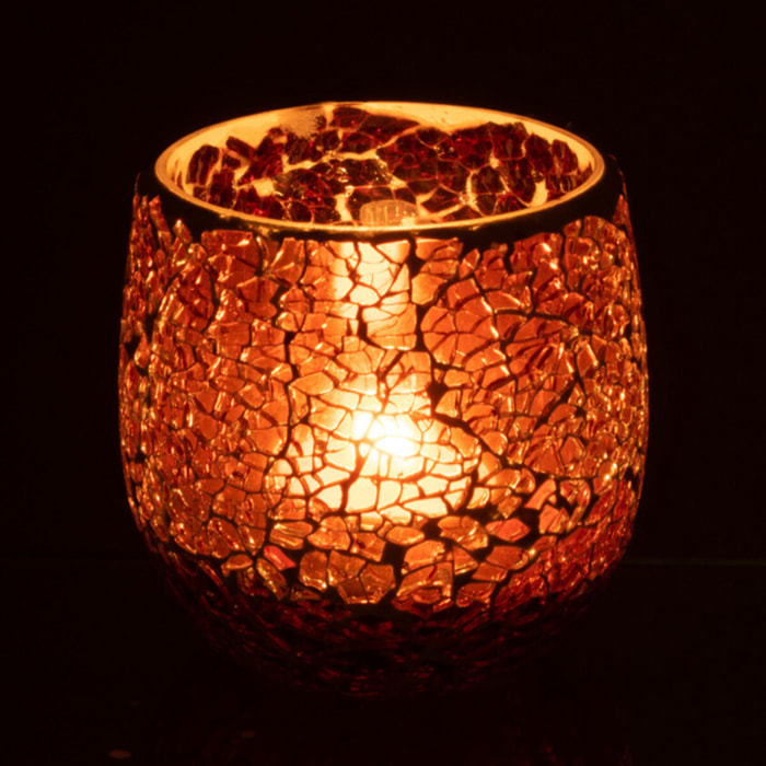 J-Line bougeoir Ali - verre - brun - small