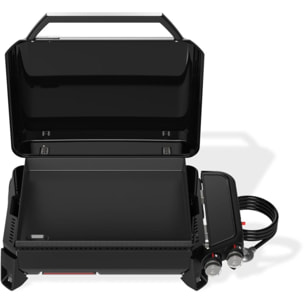 Plancha gaz WEBER black 2 brûleurs à poser,  56x41 cm