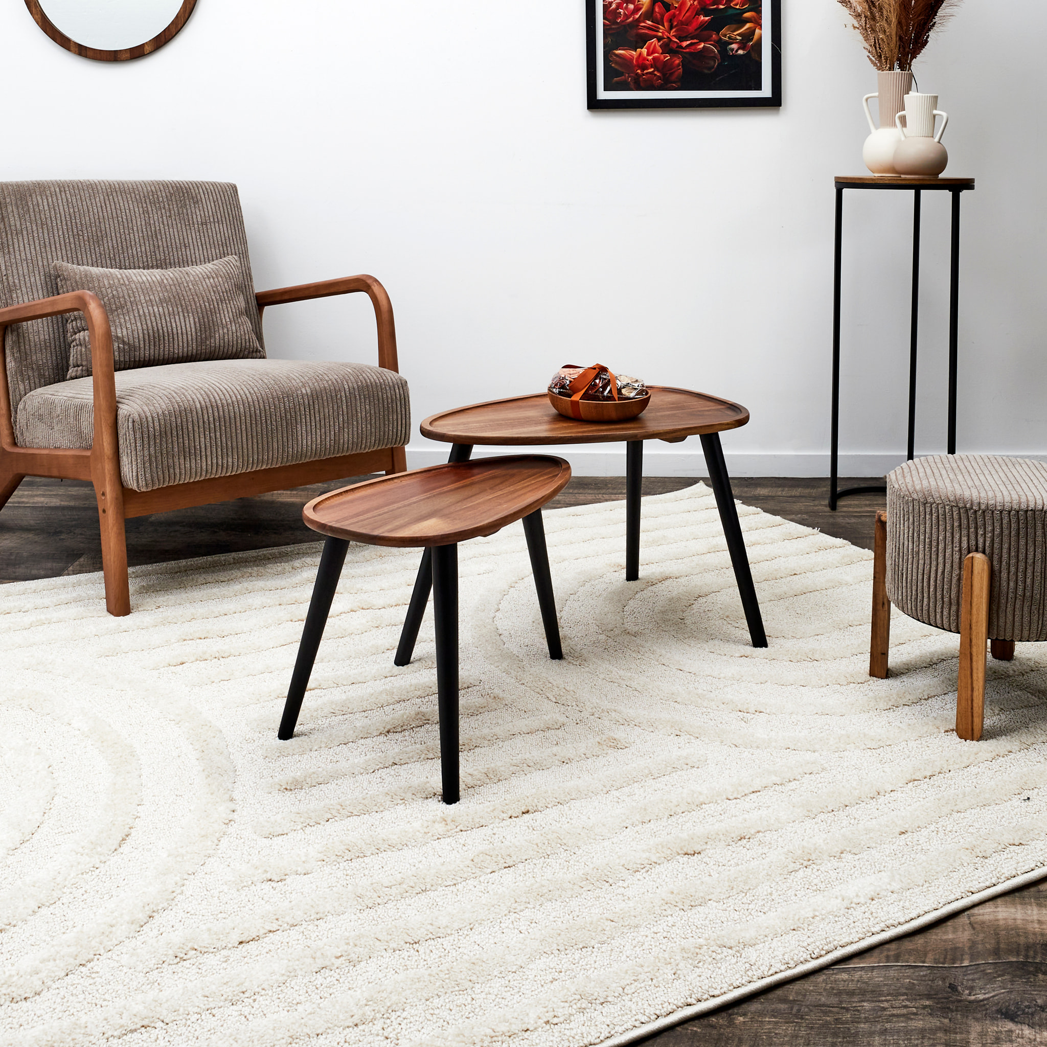 Table Gigogne Galet X2
