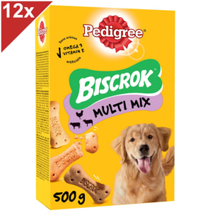 PEDIGREE Biscrok Biscuits croquants multi mix pour chien 12x500g