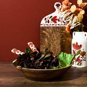 Saladier - HOME DECO FACTORY - Selena - Manguier - Marron - D33 cm