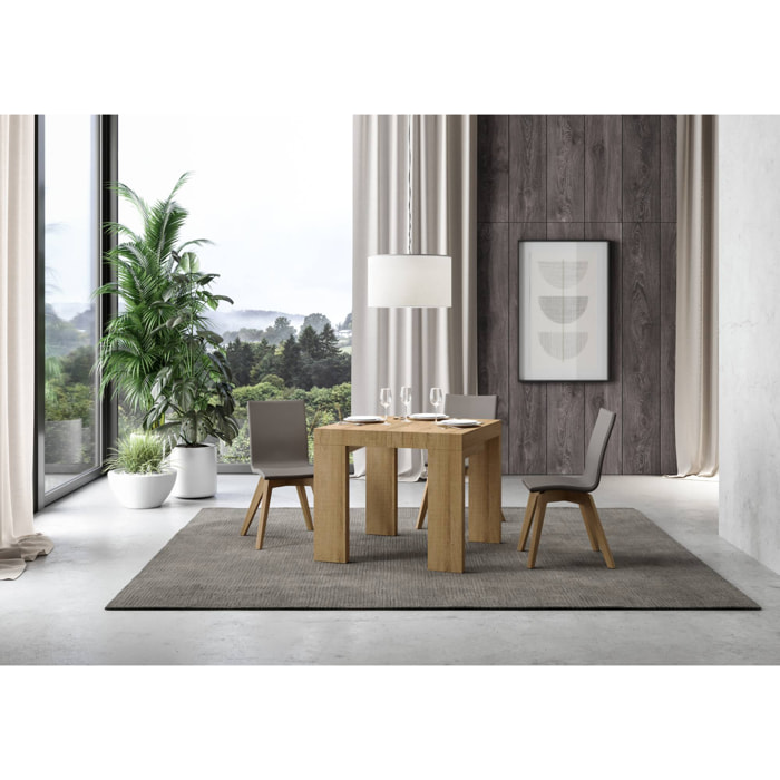 Mesa extensible 90x90/246 cm Roxell Premium Roble Natural