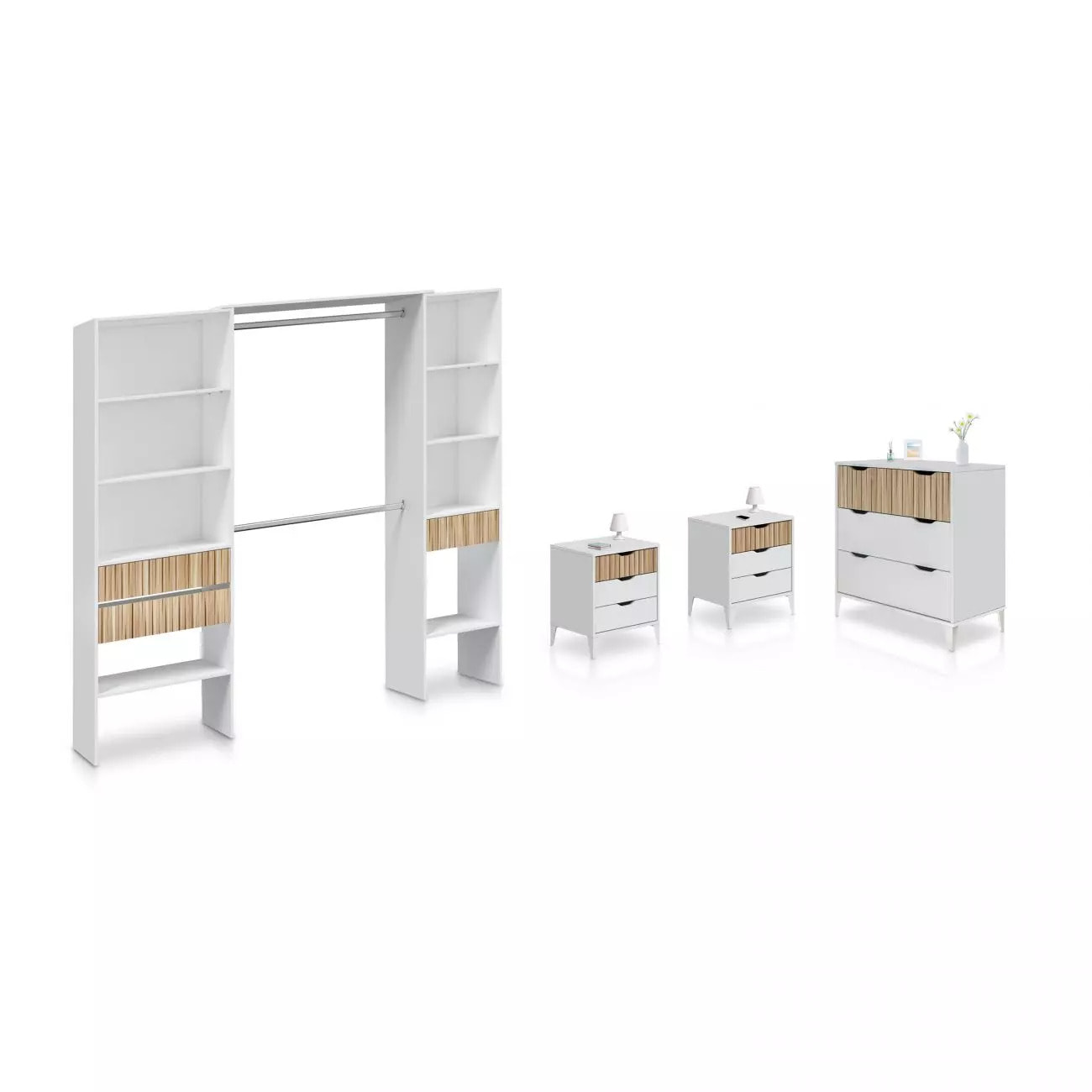 Dormitorio Nitza On Plus Blanco Artik (Blanco Mate) - Natur