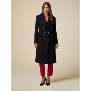 Oltre - Double-breasted wool blend coat - Negro