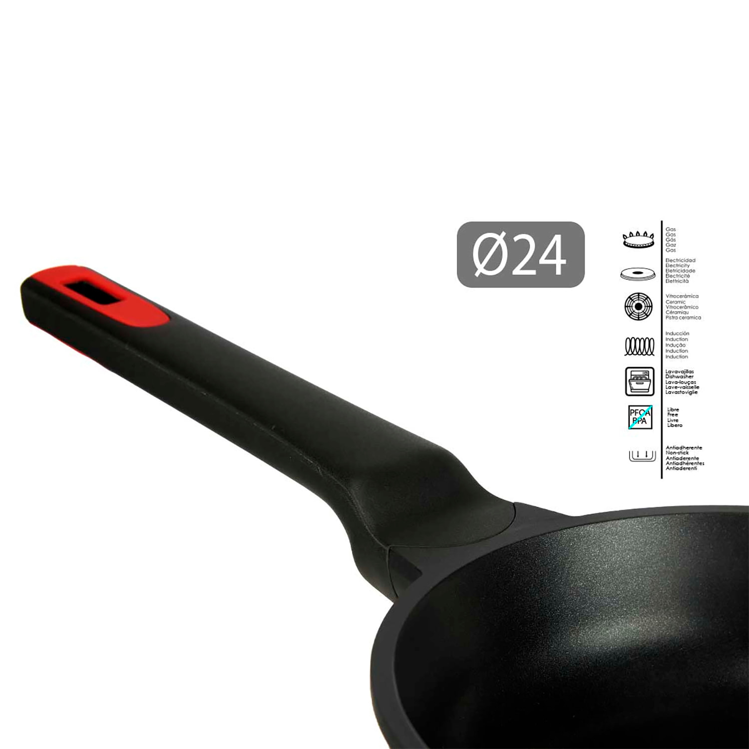 SARTEN 24CM AL FUNDIDO FULL INDUCTION MOLTEN