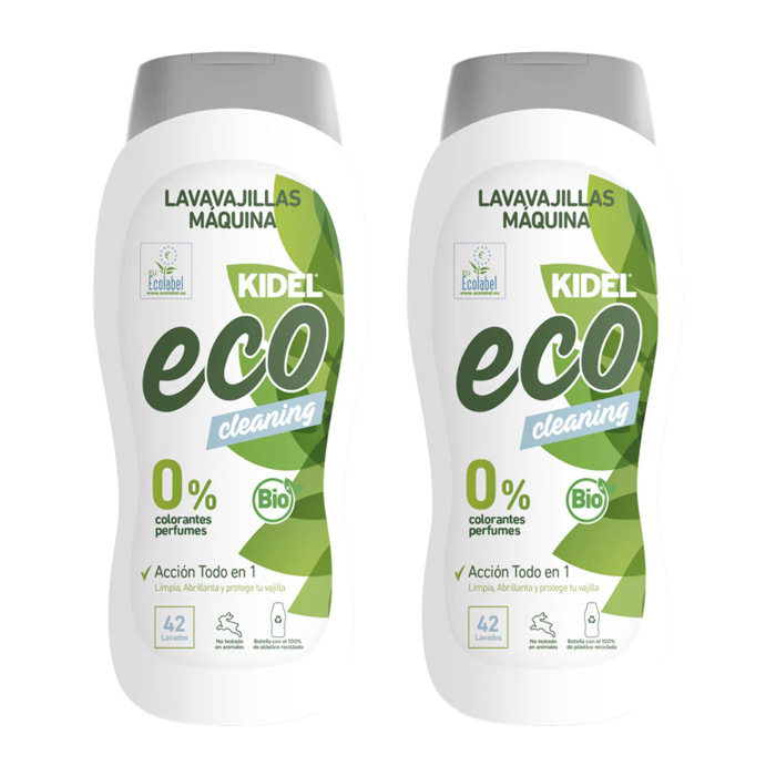 Pack 2x Kidel Lavavajillas Máquina Eco Mimidu 720 ml