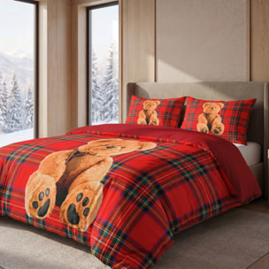 Parure Copripiumino in 100% Cotone con Federe Coordinate, Morbida e Traspirante, Certificata OEKO-TEX, Fantasie Moderne per Camera da Letto