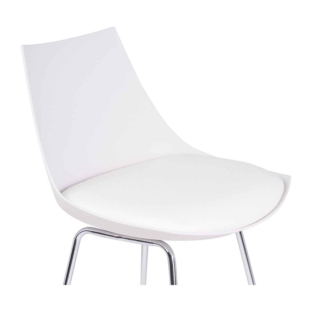 Tabourets de bar design blancs 65 cm (lot de 2) JUNE