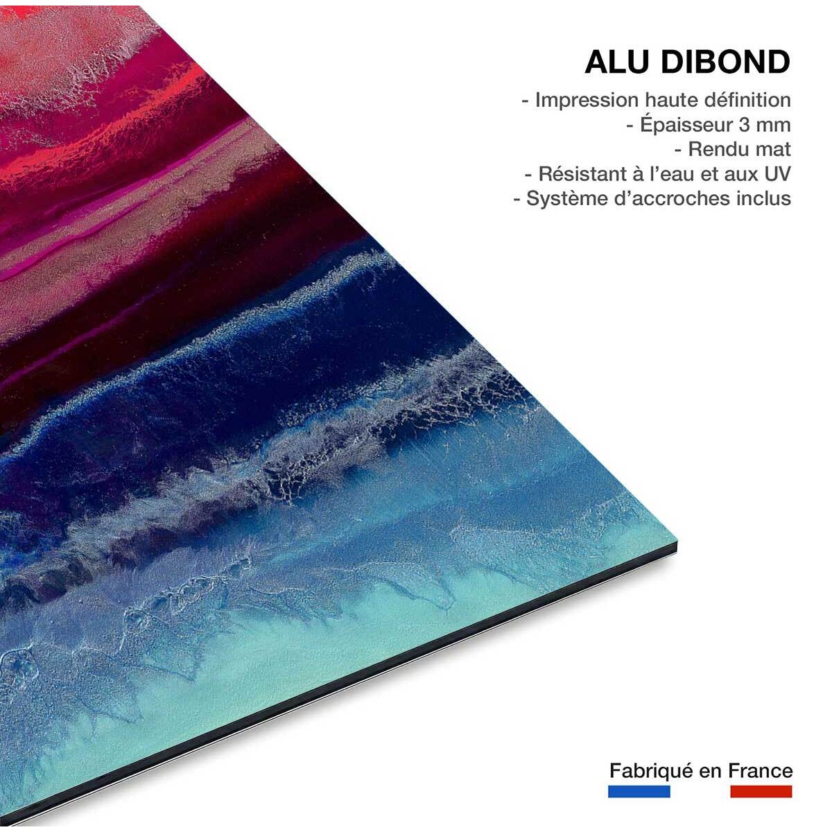 Tableau red blue contrast Tableau alu Dibond