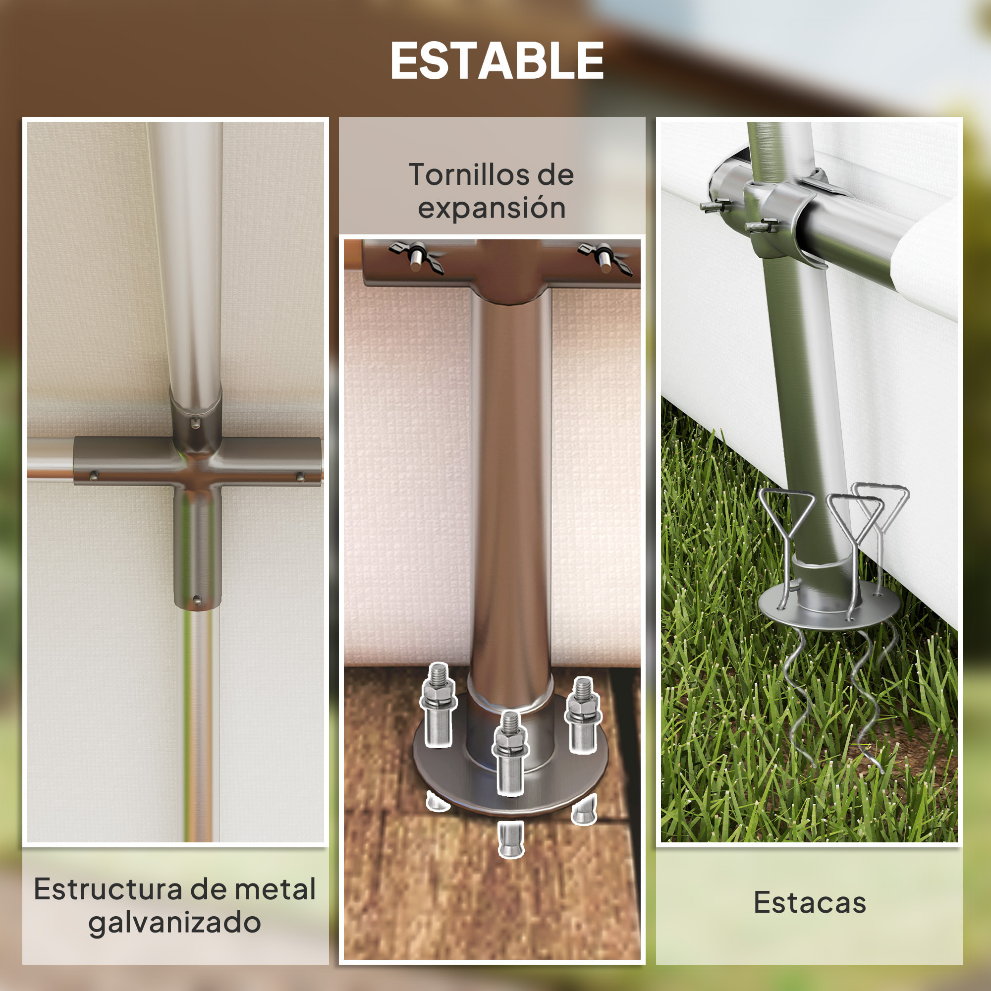 Cobertizo Jardín Exterior 300x597x257 cm Carpa con Puerta Enrollable con Cremallera Impermeable Tienda de Almacenamiento en Garaje Exterior para Motos Bicicletas Herramientas de Jardín Gris