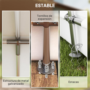 Cobertizo Jardín Exterior 300x597x257 cm Carpa con Puerta Enrollable con Cremallera Impermeable Tienda de Almacenamiento en Garaje Exterior para Motos Bicicletas Herramientas de Jardín Gris