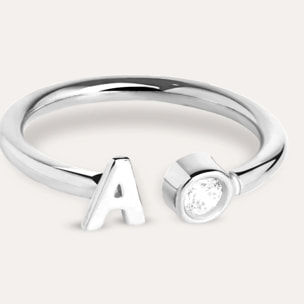 Anillo Personalizado Letter Spark Plata