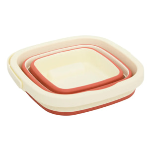 Seau rétractable 5L 25x25cm orange