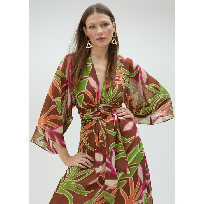 Vestito morbido con stampa floreale
