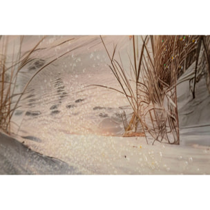 STAMPA DIPINTA SU TELA LACCATA BEACH C/CORNICE -A- CM 152X4X52