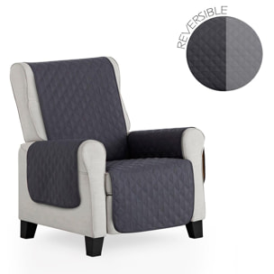 Cubre Sillón Reversible Acolchado MAU Gris/Gris claro Nordic-Home