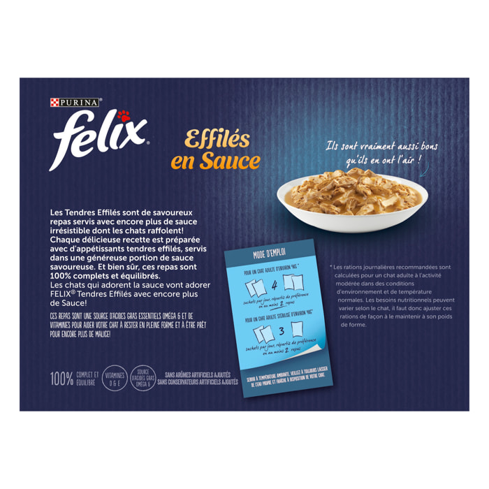 FELIX Tendres Effilés Encore plus de sauce Campagne 12x85g - Lot de 6