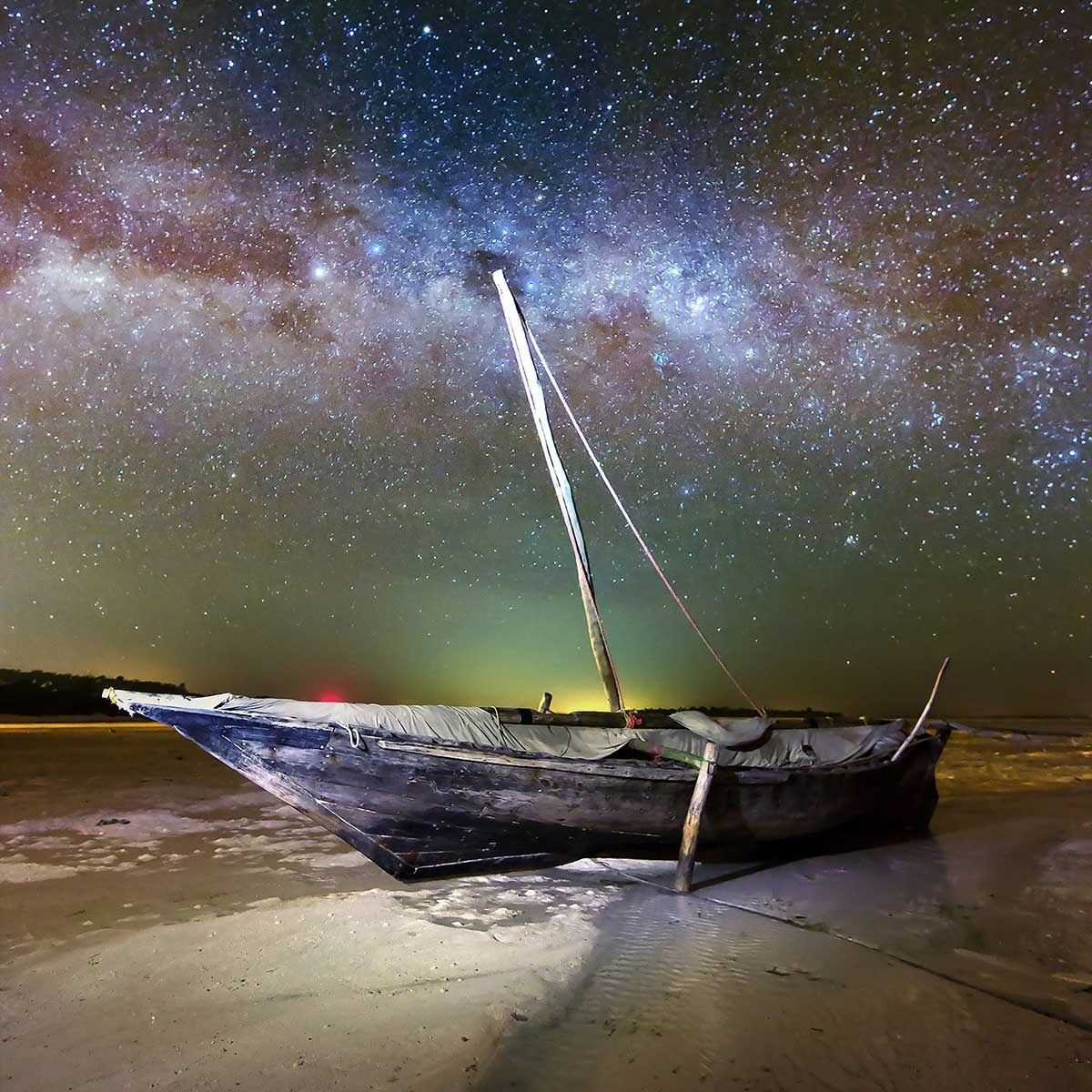 Tableau zanzibar boat Tableau alu Dibond