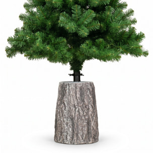 Base decorativa a tronco per albero di Natale in magnesio e ferro - Grigio