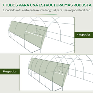 Invernadero de Túnel 6x3x2 m con Puerta Enrollable 12 Ventanas Cubierta de PE 140 g/m² y Metal Galvanizado para Cultivos Plantas Verduras Blanco
