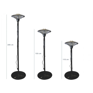 Cuisinière d'extérieur avec pied de lampadaire