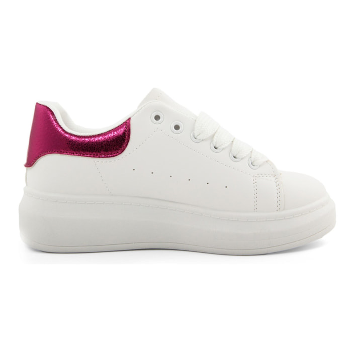 Sneakers Donna colore Fuxia-Altezza tacco:3,5cm