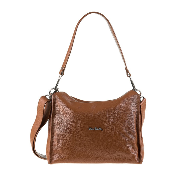 Borsa a spalla da donna Made in Italy - Modello Celeste Plus - 100% pelle - 28.0 x 24.0 x 15.5 cm