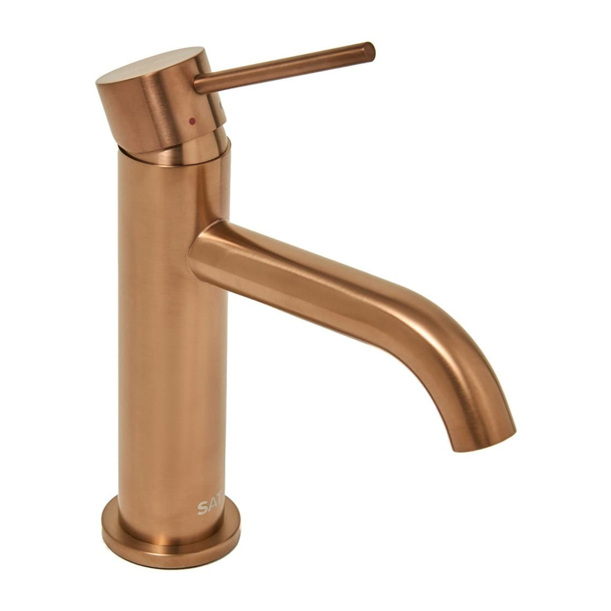 Aurum mitigeur de lavabo 16,5 cm, à levier, sans vidage, or rose brossé (SATBAUR271BRG)