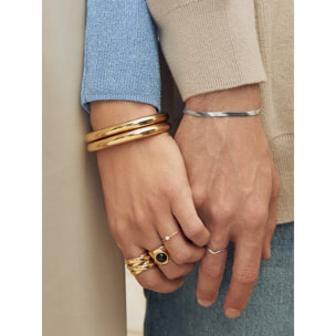 Anillo Double Cross Baño Oro