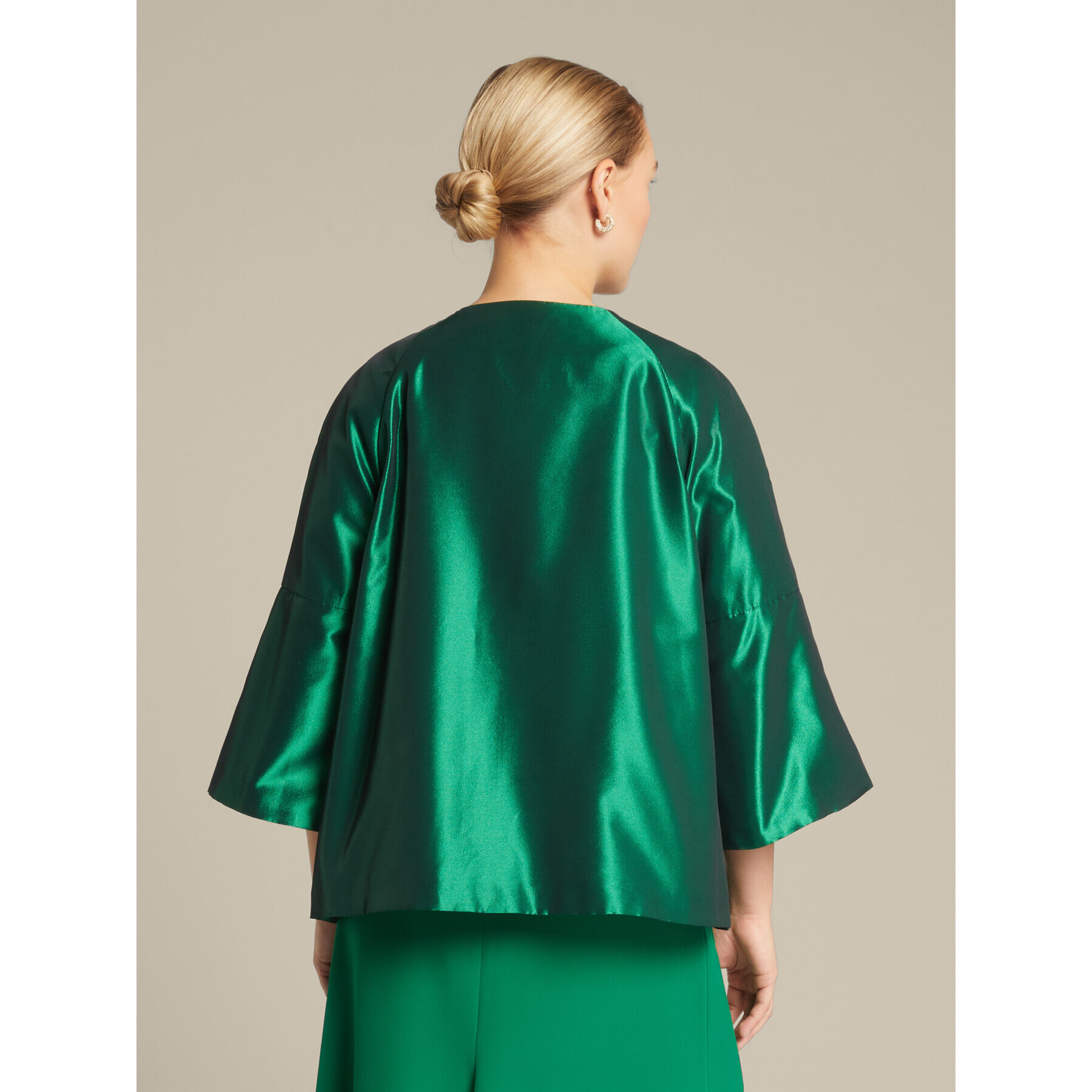 Elena Mirò - Chaqueta corta de tafetán - Verde