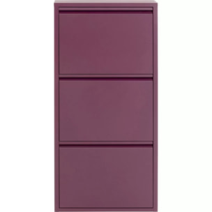 Casier à chaussures Caruso violet 3 tiroirs Kare Design