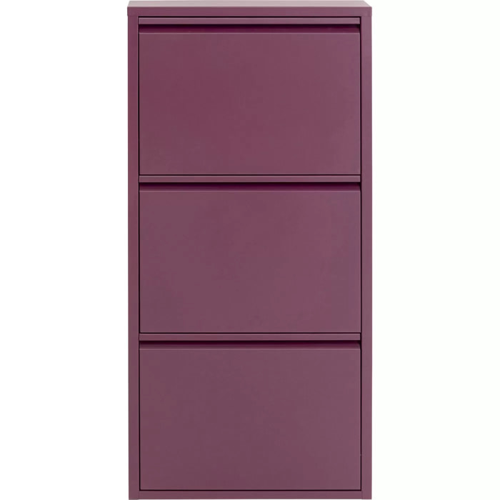 Casier à chaussures Caruso violet 3 tiroirs Kare Design