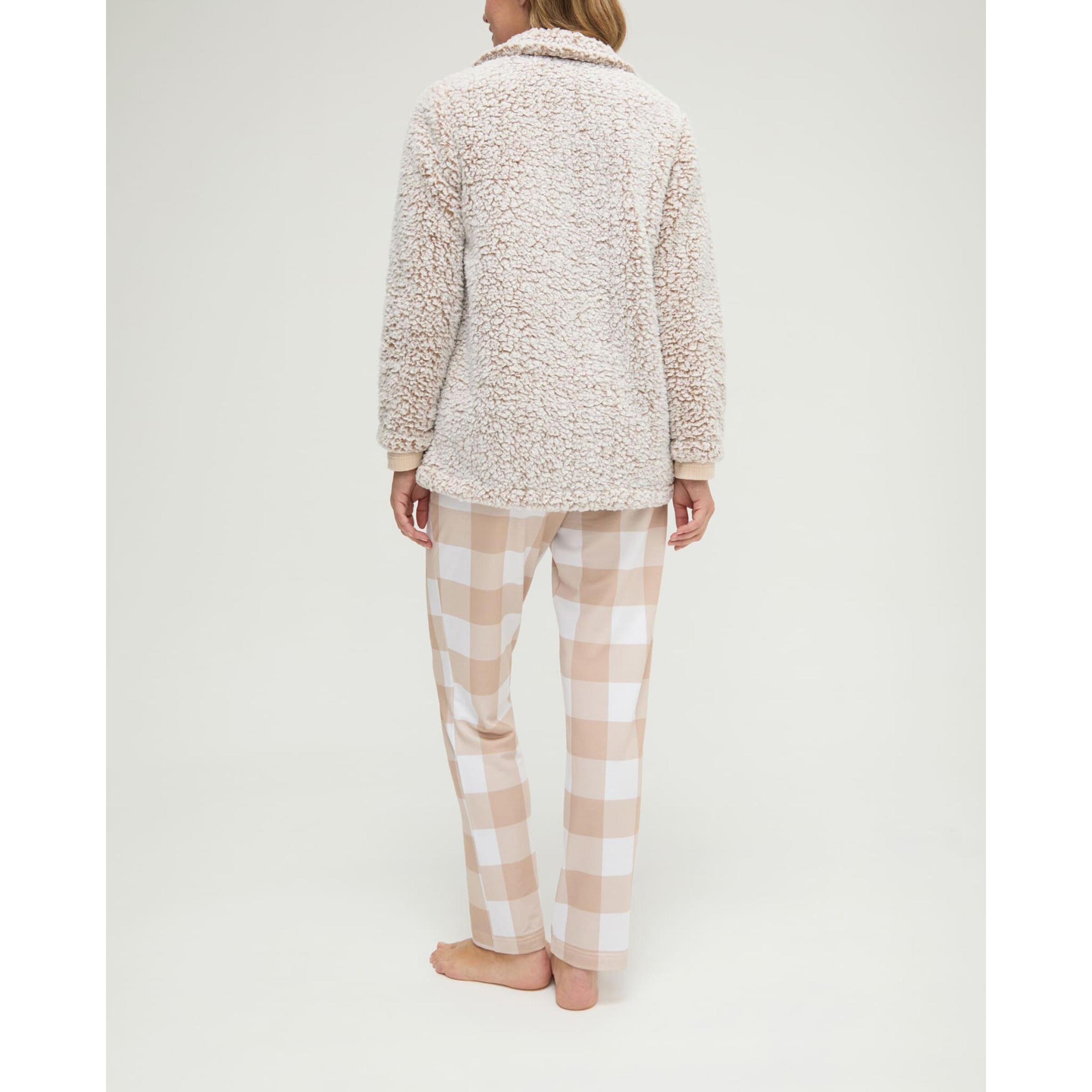 Conjunto de pijama mujer con bata borreguillo
