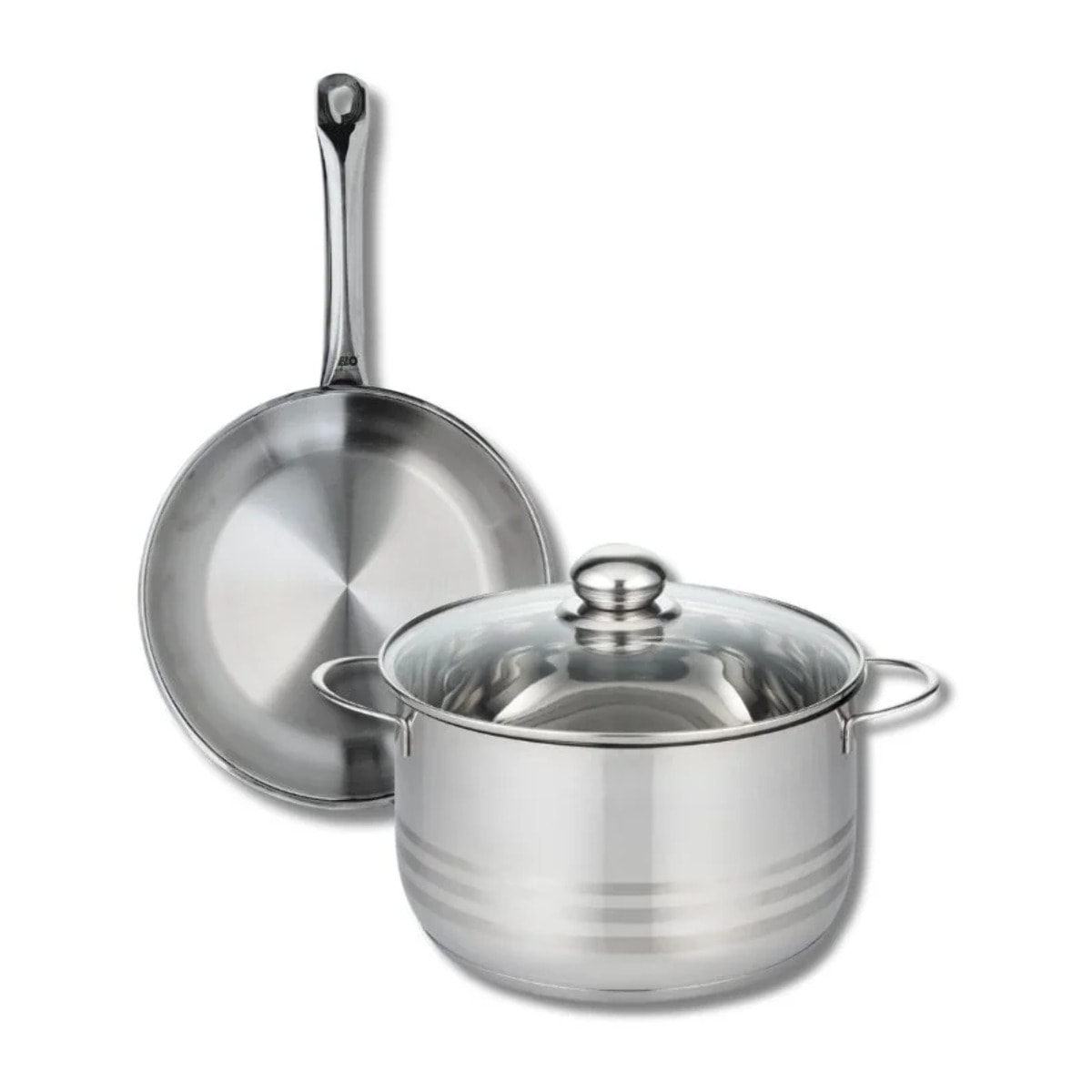 Ensemble de 1 Poêle de cuisson 24 cm et 1 faitout 24 cm Elo Profi Brillant
