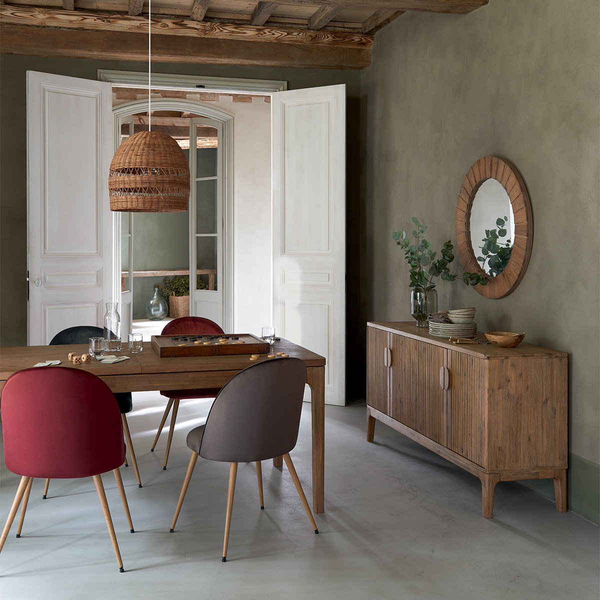 Miroir en bois D83 cm