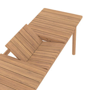 Table de jardin extensible en teck 6 à 8 personnes - Kora