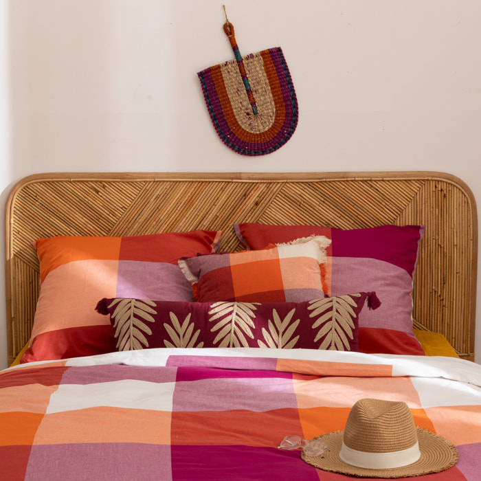 Tête de lit "Tanae" rotin beige 160x105cm