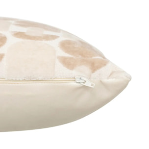 Coussin "Luna" jacquard velours lin 40x40cm